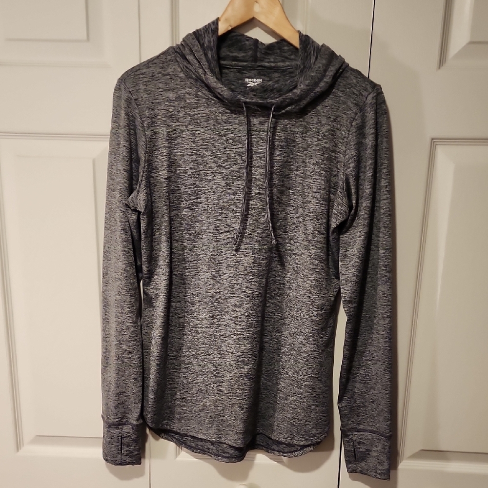 Reebok Heathered Gray Long Sleeve Top